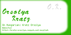 orsolya kratz business card